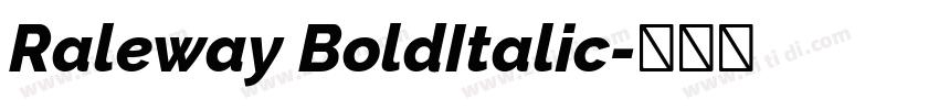 Raleway BoldItalic字体转换